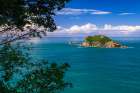 Isla Olocuilta from the Punta Serrucho viewpoint, Manuel Antonio National Park, Quepos, Costa Rica Art Print